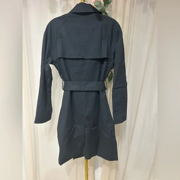 Quince Women’s Comfort Stretch Trench Coat – Midnight BlackBeltedNWT